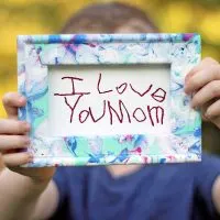 How to Turn a Note or Drawing into Framed Art! | Where The Smiles Have Been #handwriting #kidsart #paintpouring #reversecanvas #HTV #Silhouette #Cricut